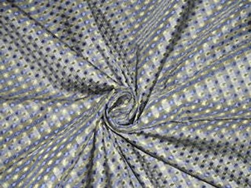 Tissu Dupioni en soie gris bleu indigo coupon de soie jacquard au mètre pour vêtement mariage