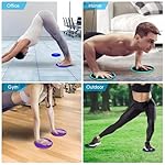 Core Sliding Discs - Dual Sided Workout Sliders for Carpet & Hardwood Floor - Home Ab Pads Exercise Equipment Fitness Sliders for Women and Men - Image 4
