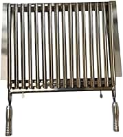 Grelha Parrilla Argentina Com Abas 57x40cm Inox Para Churrasqueira Pré-Moldada