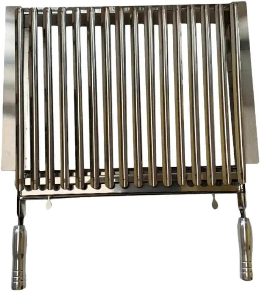 Grelha Churrasco Parrilla Argentina Com Abas Laterais 65x40cm Para Churrasqueira Pré Moldada