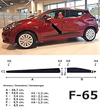 - die Seitenschutzleisten bestehen aus PU Kunststoff schwarz (Polyurethan), die Oberfläche ist ähnlich matt wie viele andere verwendete schwarze Kunststoffanbauteile in der Automobilbranche