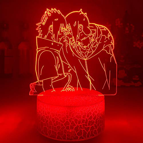 ASQWZX Veilleuse 3D en acrylique Naruto Orochimaru pour chambre d'enfant Décoration cool cadeau chambre d'enfant Lampe de bureau LED Anime Veilleuse Cover