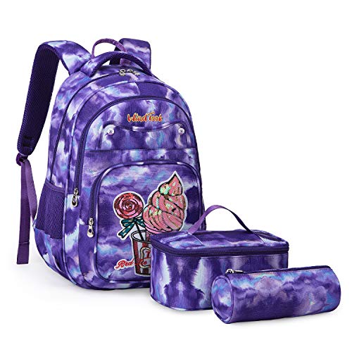 WindTook 25L Sac à Dos Enfant Filles Grand Primaire Cartable d'école Scolaire avec Set Sac-Repas et Trousse Scolaire CP CE1 CE2 CM1 CM2 Cover