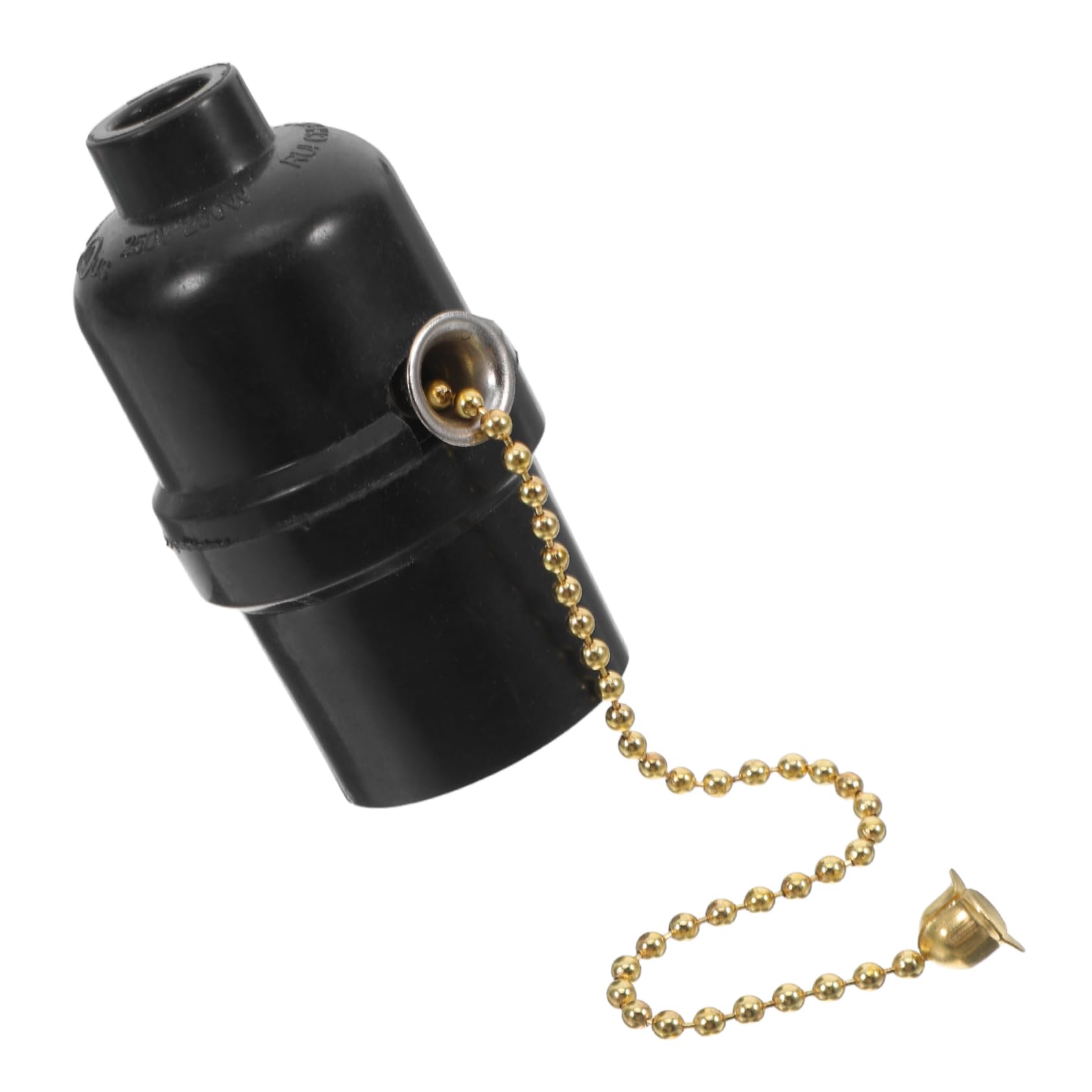 Garneck Pull Chain Lamp Socket: with Black Ring Light Bulb Holder for Table and Floor Lamps for Bedroom Room and Dining Room Lighting