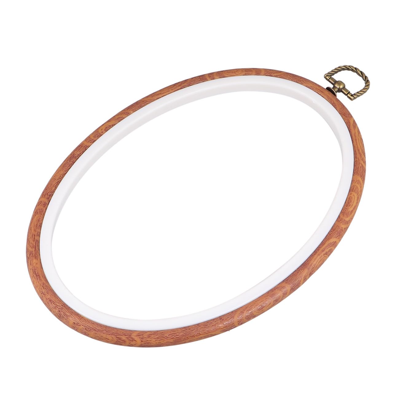 DOITOOL Bastidor de Bordado Elíptico 18x25cm 3 Piezas de Pp Marrón Base para Proyectos de Manualidades y Decoración de Bodas, Adecuado para Principiantes en Bordado