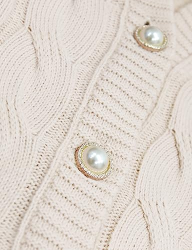 Image of Women's Casual Slim Fit Cardigan Sweaters Long Sleeve Button Down Lightweight Waist Length