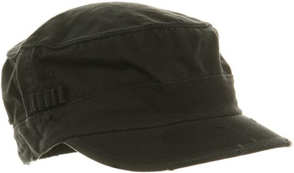 Washed Cotton Fitted Army Cap-Black W32S33F at Amazon Men’s Clothing store