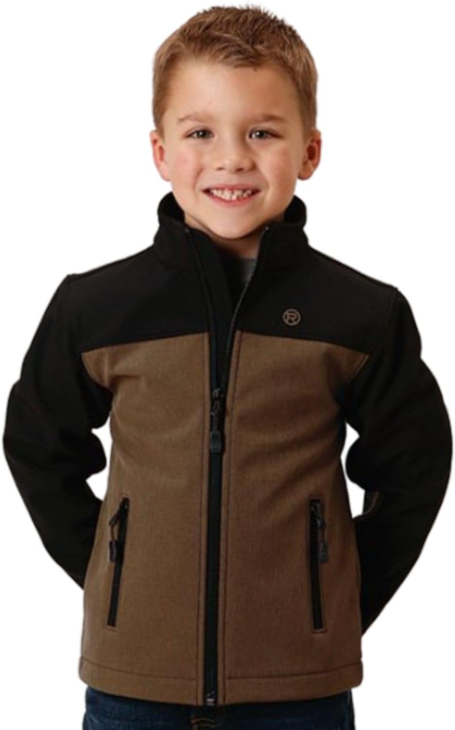 BOYS BR BLACK COMBO SOFT SHELL TECH JACKET