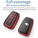 Tukellen for Toyota Key Fob Cover,Special Soft TPU Key Case Cover Protector Compatible with 2019-2025 Rav4 2018-2024 Camry 4Runner 2020-2022 Highlander Corolla Prius Avalon C-HR GT86-Red