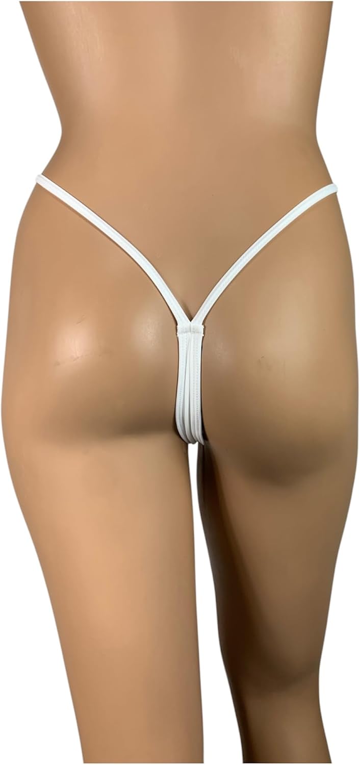 G- String Thong Bikini White Skimpy Bottom Swimwear Exotic Dancewear - Image 5