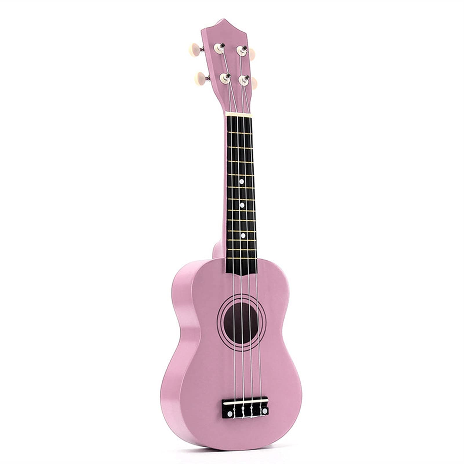 Ukulele 21-Zoll-Basswood-Soprano Ukulele Gitarren-Palisander 4 Saiten Ukulele Bassgitarre Uke Kinder Geschenk Musikinstrumente Anfänger Ukulele (Color : Pink)