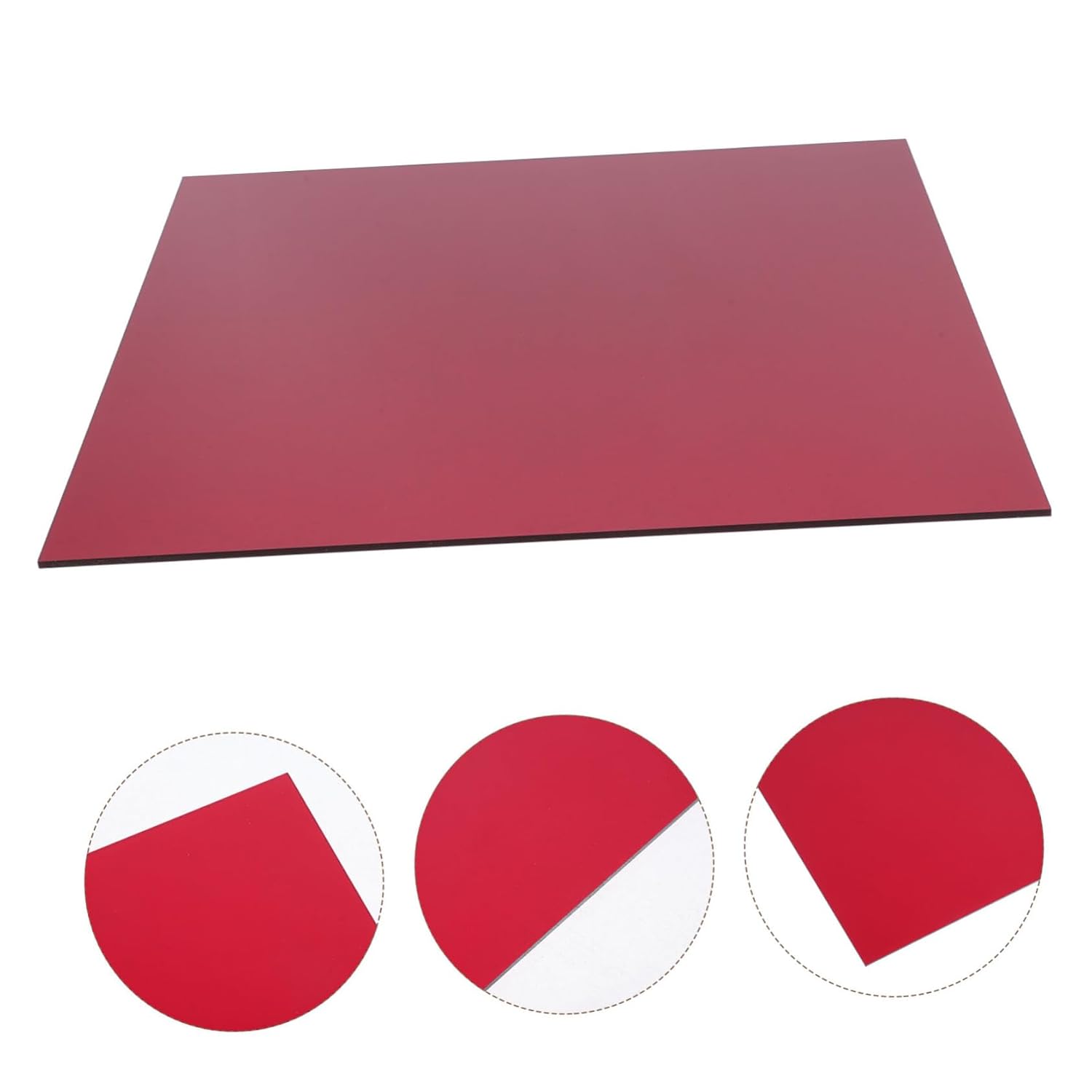 PRETYZOOM Sheet Colored Translucent Acrylic Sheet Red Panel for Crafts Projects Wall Decor Easy to Cut and Shape for Versatile Use Displays and Furniture