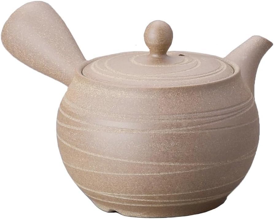 ヤマキイカイ 焼〆急須 盛正作 帯 17&times;10&times;H10cm 常滑焼 Y431 容量:470cc ベージュ