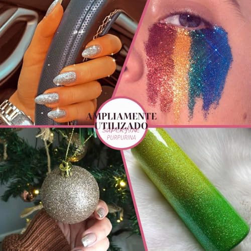Miniatura 5 de Purpurina Extrafina, Juego De 36 Colores De Uñas Cosméticas, Purpurina Para La Cara, El Cuerpo, El Pelo, Los Ojos, El Brillo De Los Labios, El Limo, El Vaso Y La Resina Epoxi Para Manualidades