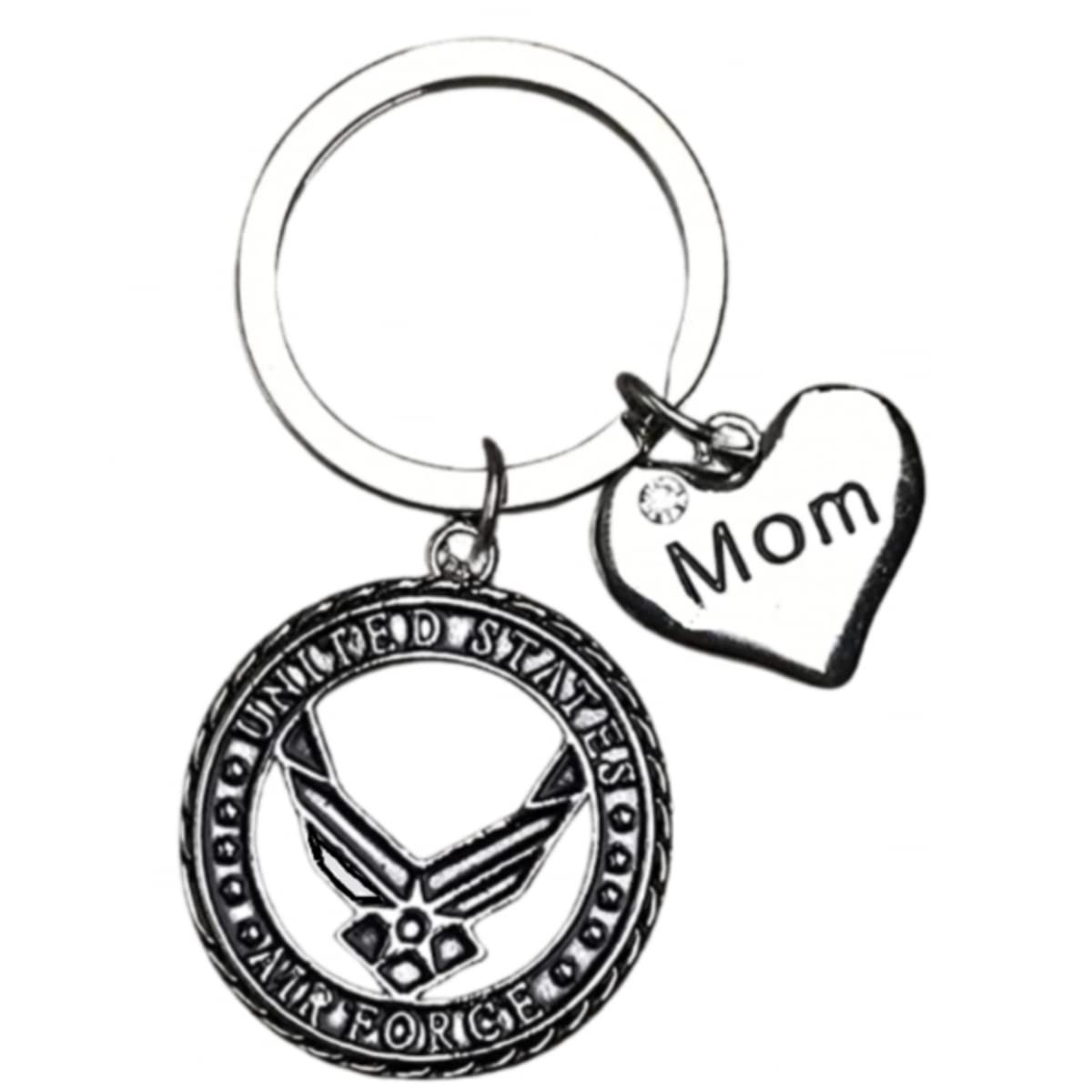 Personalized USA Air Force Keychain, Custom Military Air Force Charm Key Ring Gifts for Airforce Wife, Mom, Sister, Grandma, Servicemen and Veterans : Handmade Products