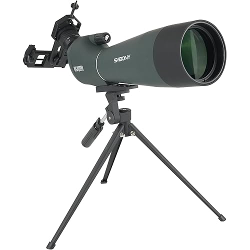 SVBONY SV28 20-60x80 New Version Spotting Scope for Target Shooting, Long Range Spotter Scope with Phone Adapter and Tripod, HD Scope for Bird Watching, Wildlife Observation