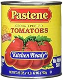 Pastene Kitchen Ready Ground Peeled Tomatoes 'No Salt Added' 28oz Can (2 Pack)