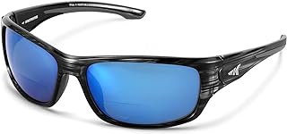 KastKing Ellijay Bifocal Polarized Sunglasses, Bi-Focal x1.5 x2.0 x2.5 Magnifications, Wrap Sport Reader Sunglasses