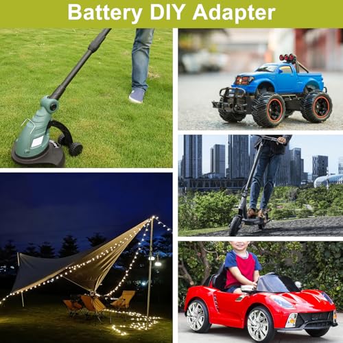 Sydien Power Wheels Adaptador de bateria para Ryobi 18V adaptador de bateria com conector de chicote