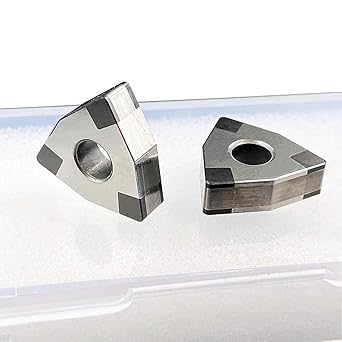 2PCS WNMG432 CBN Cubic Boron Nitride Inserts Turning Inserts for Machining Harden Steel Carbide Insert for High Hardness Steel (WNMG080408 CBN-6)