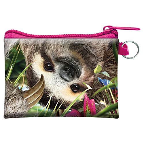 3D LiveLife Coin Purse - Hangin' Around from Deluxebase. Lenticular 3D Sloth Purse. Cash, coin and card holder with secure zipper featuring artwork licensed from renowned David Penfound
