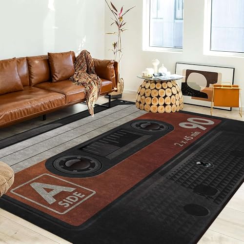 Tapete Decorativo Record 5x7ft con Diseño Musical miniatura 1
