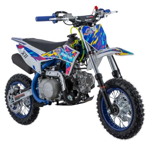 X-PRO X11 110cc Dirt Bike Gas Dirt Bike Pit Bikes Dirt Pitbike with Automatic Transmission 10/10 Tires! (Blue)