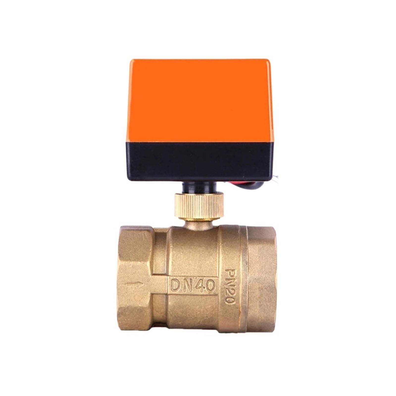 Valvola a Sfera in Ottone con Filettatura da 1/2" e 3/4" a 2 Vie e 3 Fili, valvola a Sfera motorizzata Stabile(1",12VDC)