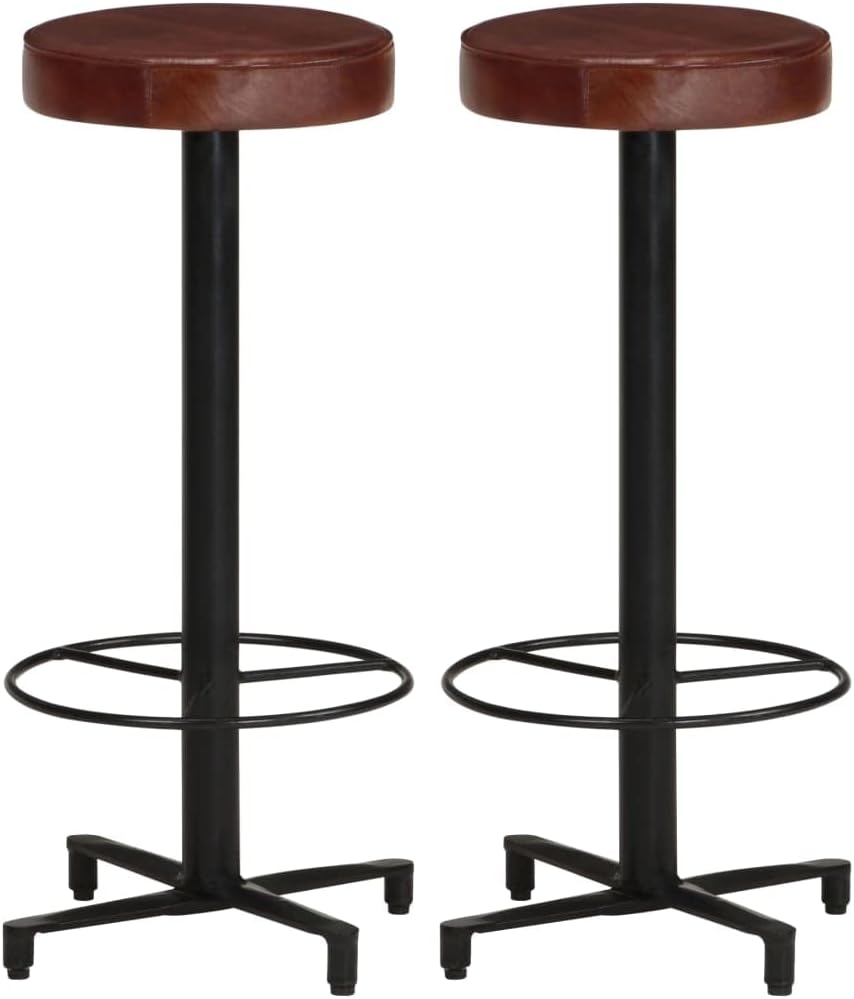 CINDERFUL Barhocker 2 STK. 76 cm Echtleder, Barmöbel Amazon.de Home
