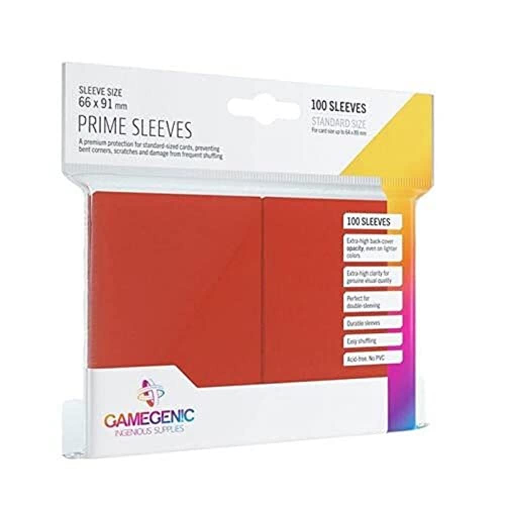 Gamegenic - 100 Sleeves for Prime Cards - Red