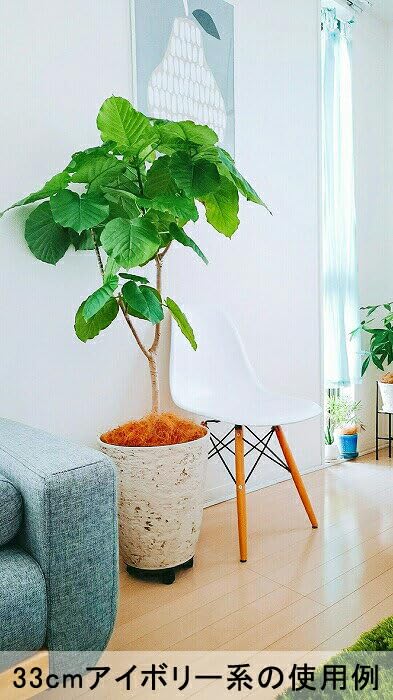 園芸用品 【新品】直径44cm 超軽量 樹脂製 ストライプ おしゃれ 植木鉢