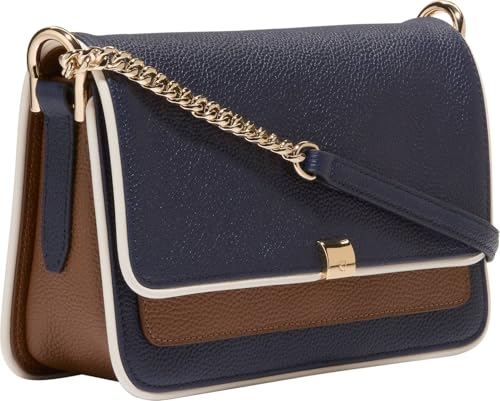 Image of Cole Haan Women's Daniella Chain Shoulder Bag, Midnight Moon /Spiced Brown /Ivory