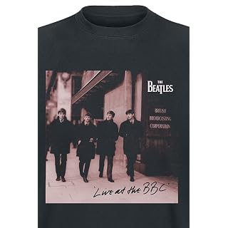 The Beatles Live at The BBC Homme T-Shirt Manches Courtes Noir Regular/Coupe Standard – Image 2