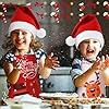 Hercicy 20 Pcs Kids Christmas Apron and Hat Set 10 Adjustable Children Christmas Chef Apron with Snowman Deer Gingerbread 10 Kids Santa Hat for Girl Boy Kitchen Cooking Baking Crafting Painting Party #4