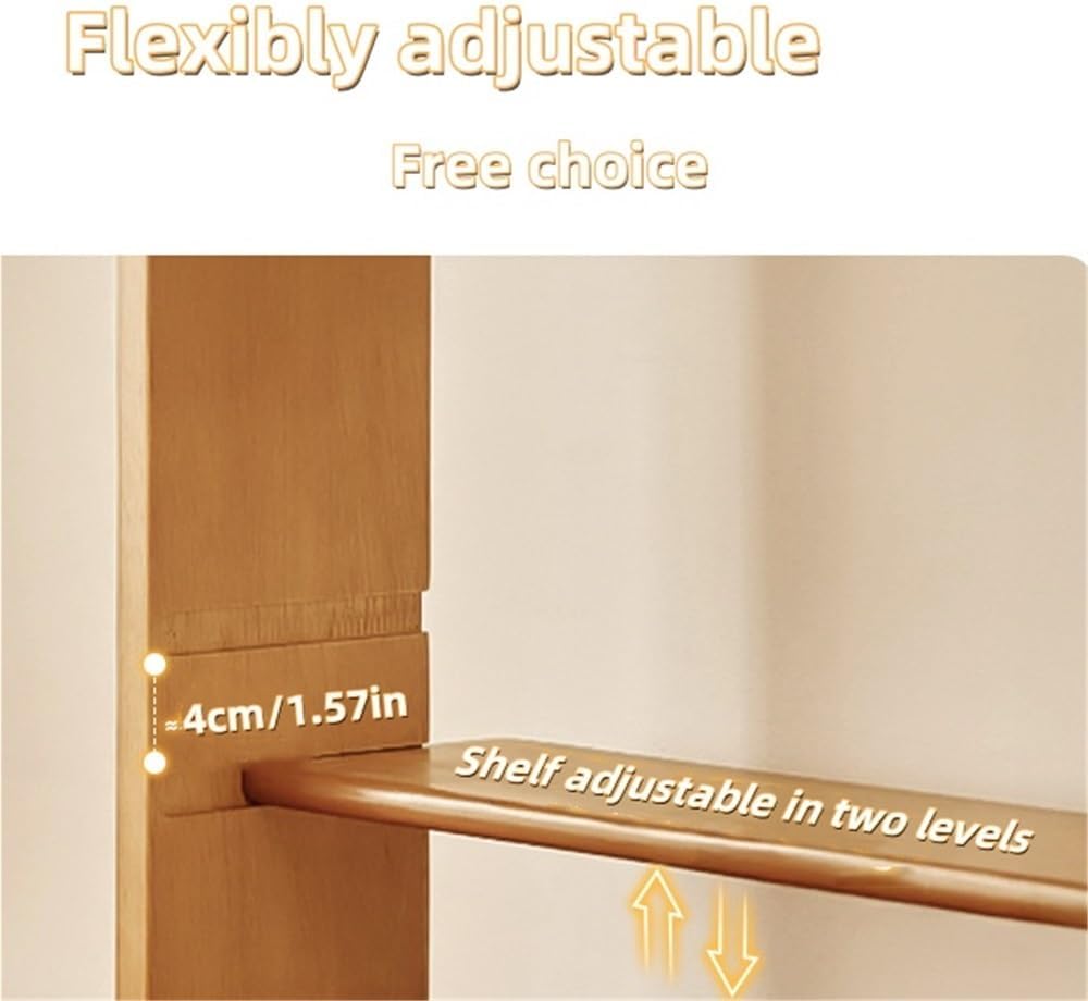 Wall Mounted Mug Rack with Wooden, Coffee Mug Display, Cup Organizer for Kitchen Cabinets, Solid Wood Wall Shelf for Mug Display, Storage and Wall Decor(Natural)