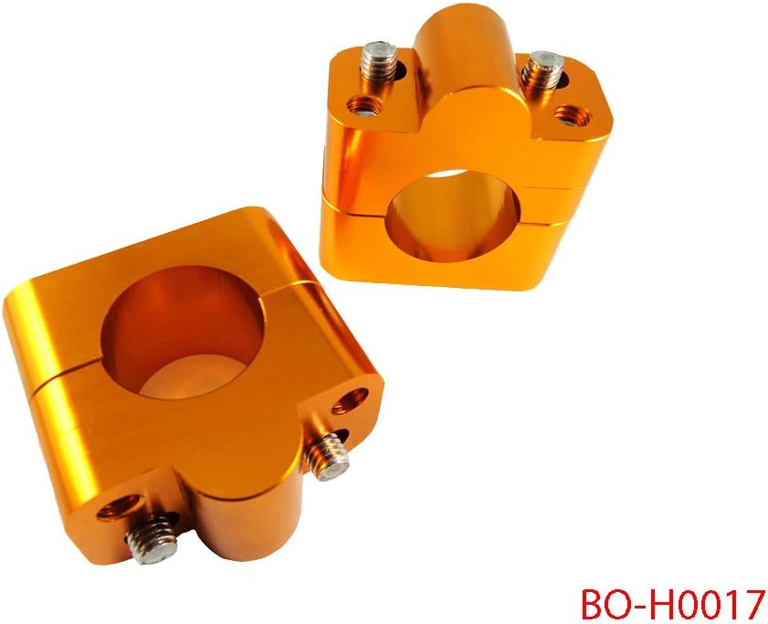 Universal Handlebar Riser Converter Clamp 7/8" to 1 1/8" for Dirt Pit Bike ATV Quad (Gold)