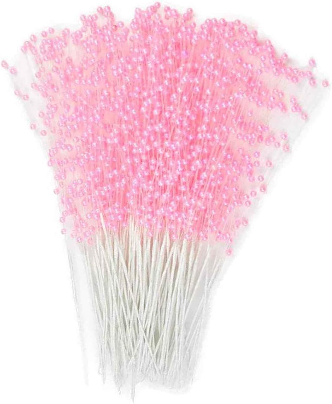 100 Stems Bridal Wedding String Sticks Beading on Wire Stems Bouquet for DIY Garland Pearl Home Wedding Party Decor Craft