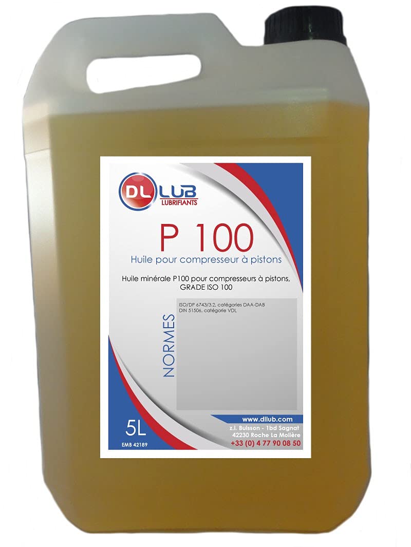 DLLUB - HUILE COMPRESSEUR MINÉRALE P 100-5 litres