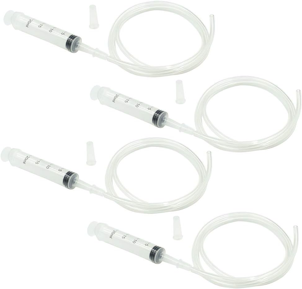 Dasunny 5 Pcs 20ml Lab Sample Injection Syringes with 39.4 Inch Tube, Plastic Garden Syringe for Scientific Labs, Watering, Refilling : Everything Else