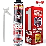 Spray Foam Insulation Can (30 oz. / 850 g, 23 Board ft/sq.ft) Expanding Sealant, Mega Size Closed Cell Spray Foam Insulation, High Density, Walls Ceiling Windows Doors