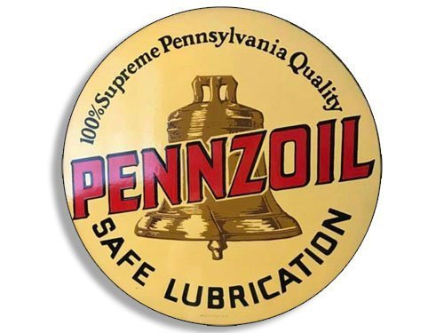 Yeahfits Round Vintage PENNZOIL Safe Lubrication Sticker Decal (Oil Gas