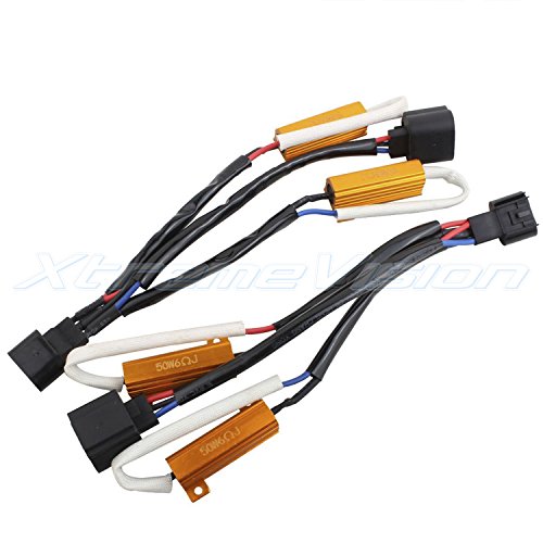 Xtremevision® Led Anti Flicker Resistor Decoder Plug And Play Error Free (1 Pair) - H13 / 9008 #TOP4
