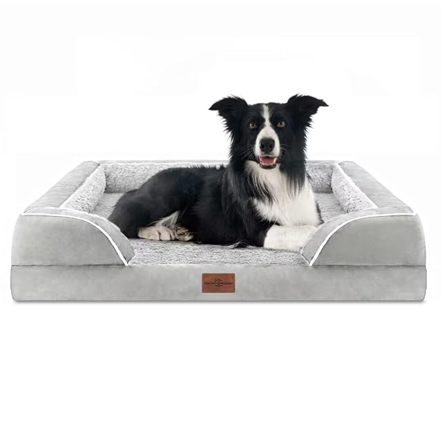 Comfort Expression Cama ortopédica de Espuma para Perro, Impermeable y Antideslizante, Funda Lavable (Grande
