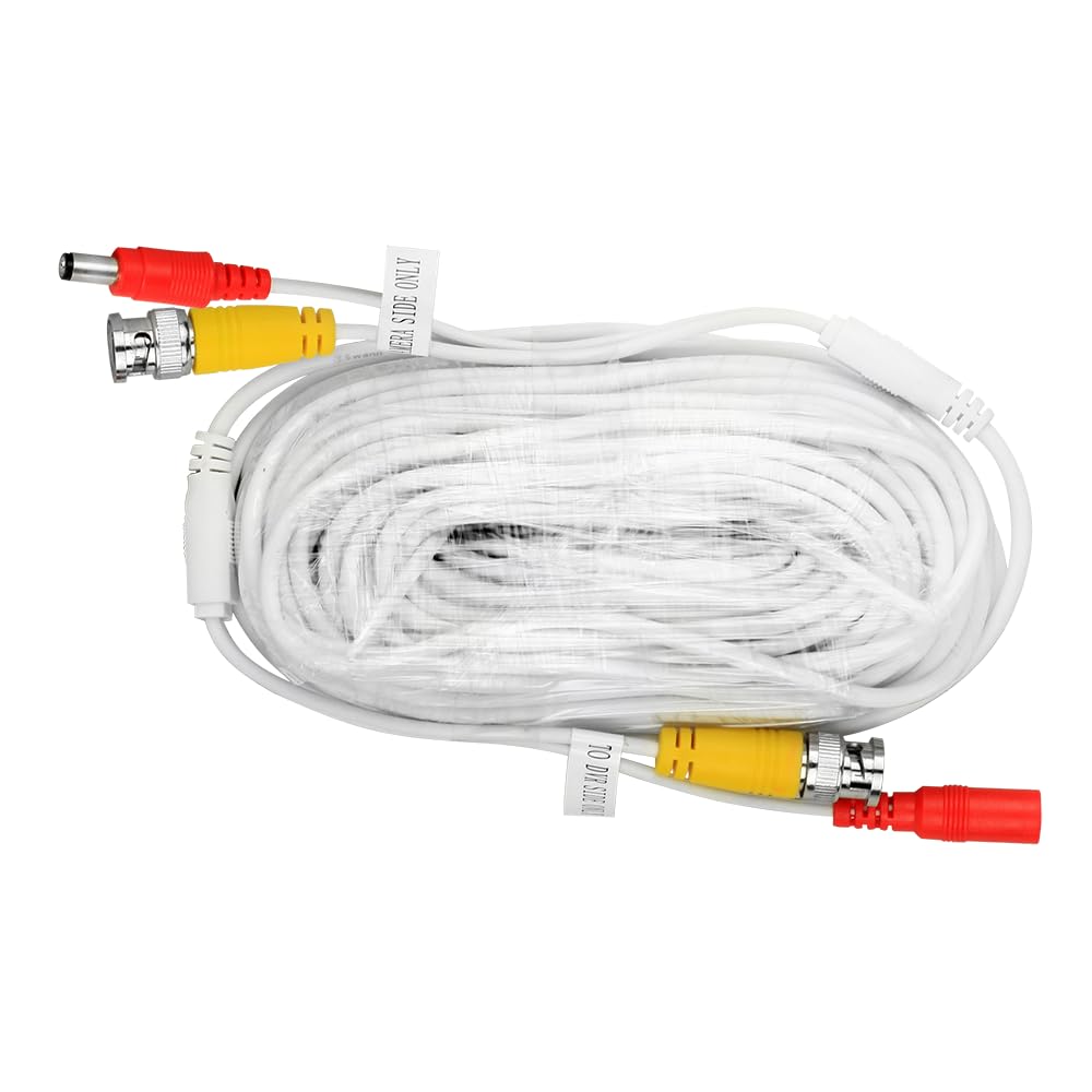 LTAC2060W, White, Pre-Made Siamese Cable with Connectors,60ft