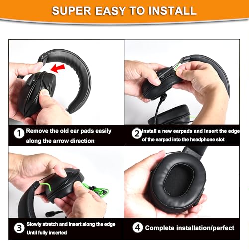Defean almohadillas de repuesto para audífonos Sony MDR-MV1/MV2, cuero más suave y espuma de alta densidad para cancelación de ruido miniatura 6