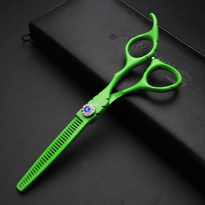 SHARONDS Tijeras de pelo de acero inoxidable de alta dureza 440C de 6 pulgadas para peluquería, estilista, herramienta de adelgazamiento para peluquería especial (juego de tijeras)