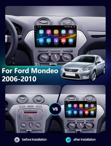 Radio de coche 2 DIN con GPS para Ford Mondeo MK4, olvida los cables 6