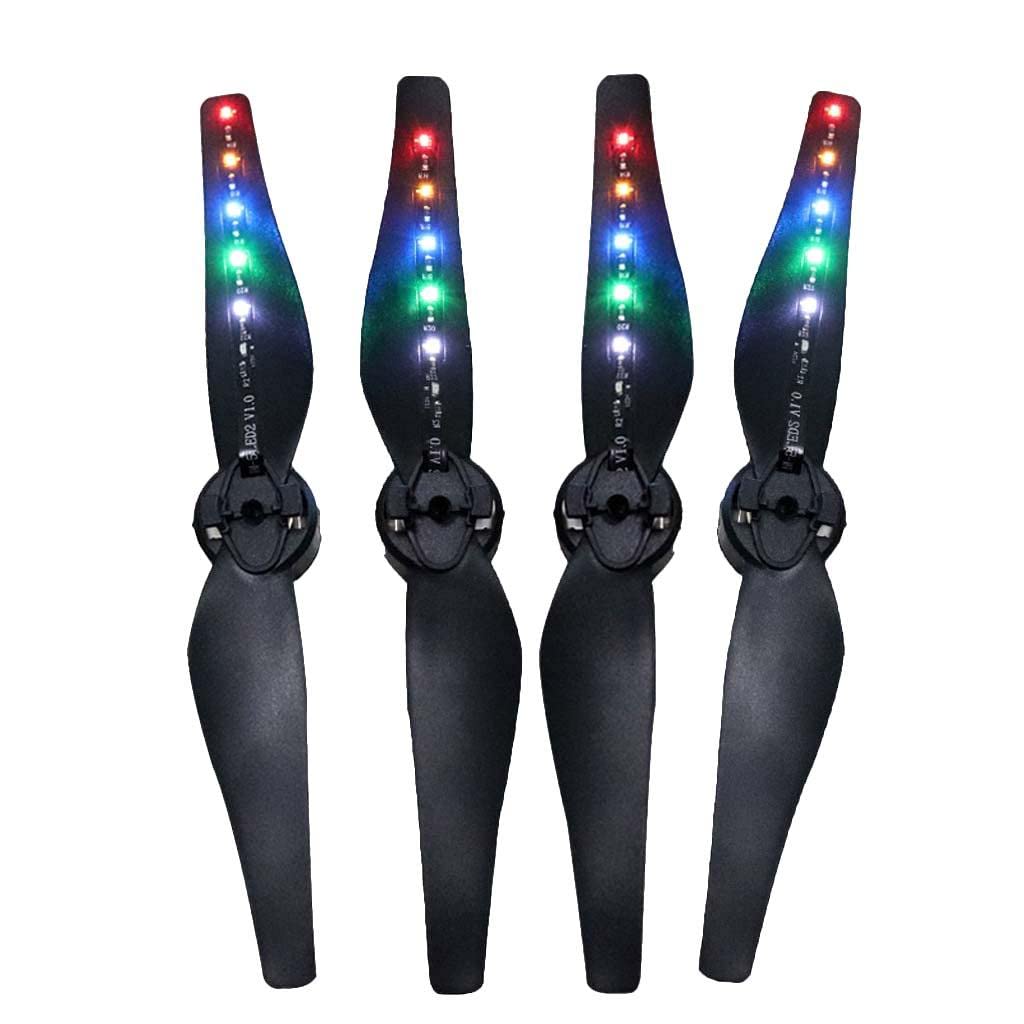 UJEAVETTE 4pcs LED Light Flash Propellers 5332S Charging Props for DJI ...