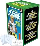 2025 Score Football Blaster Box with 90 Trading Cards + 6 Toploaders and StreetCards Magnet!
