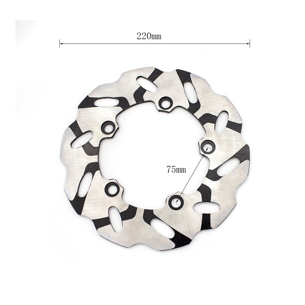 DAVBIR Motocicleta Discos de Freno Rotor De Disco De Freno Trasero De 220mm para Yamaha para Fazer YS250 YS 250 2013 Accesorios De Motocicleta Freno de Disco